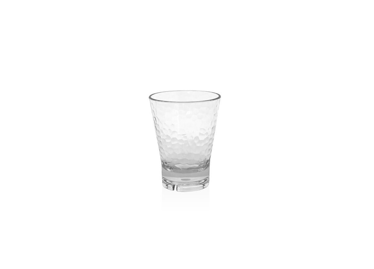 14 oz Drinkwise® Hammered Rocks - Clear