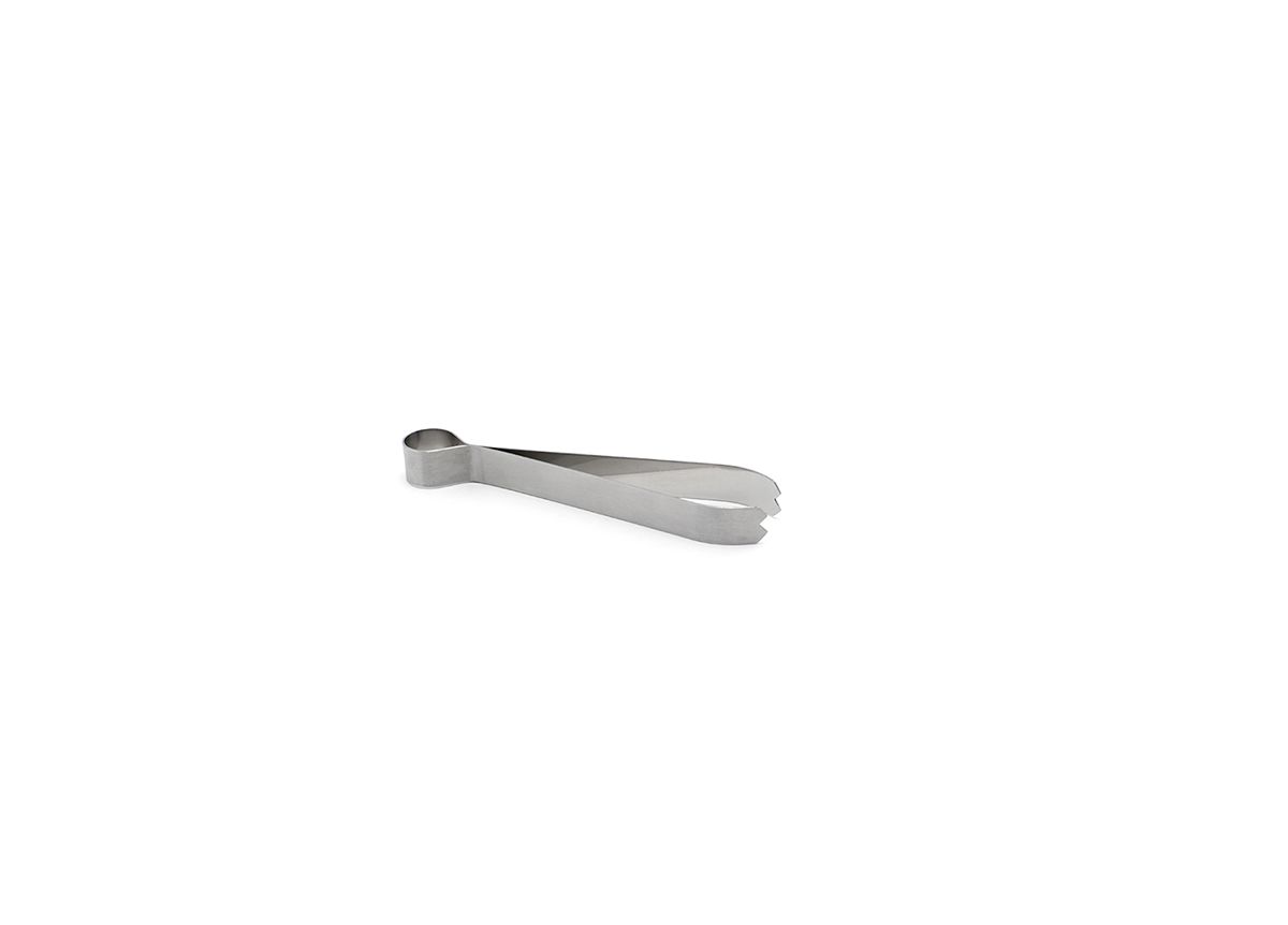 6" Brushed Stainless Tongs - Silver