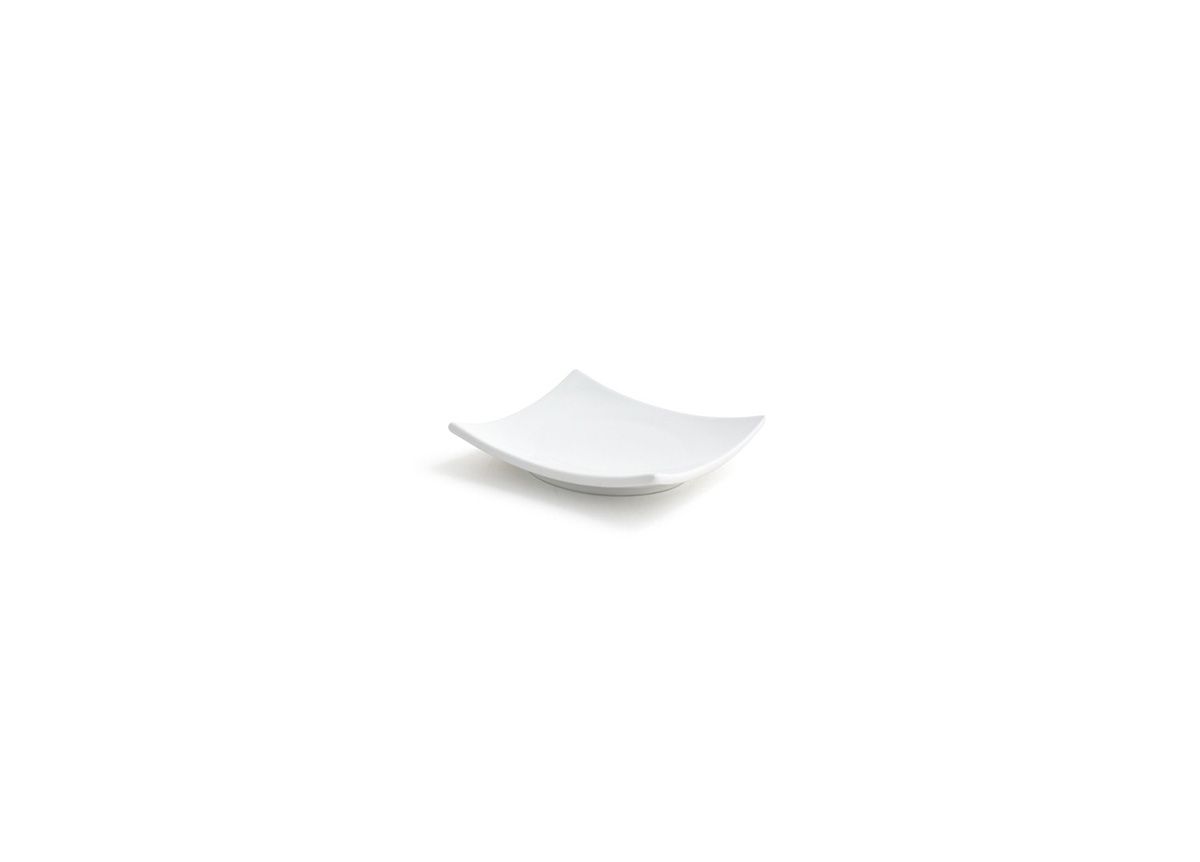 4" Square Origami® Dish - White