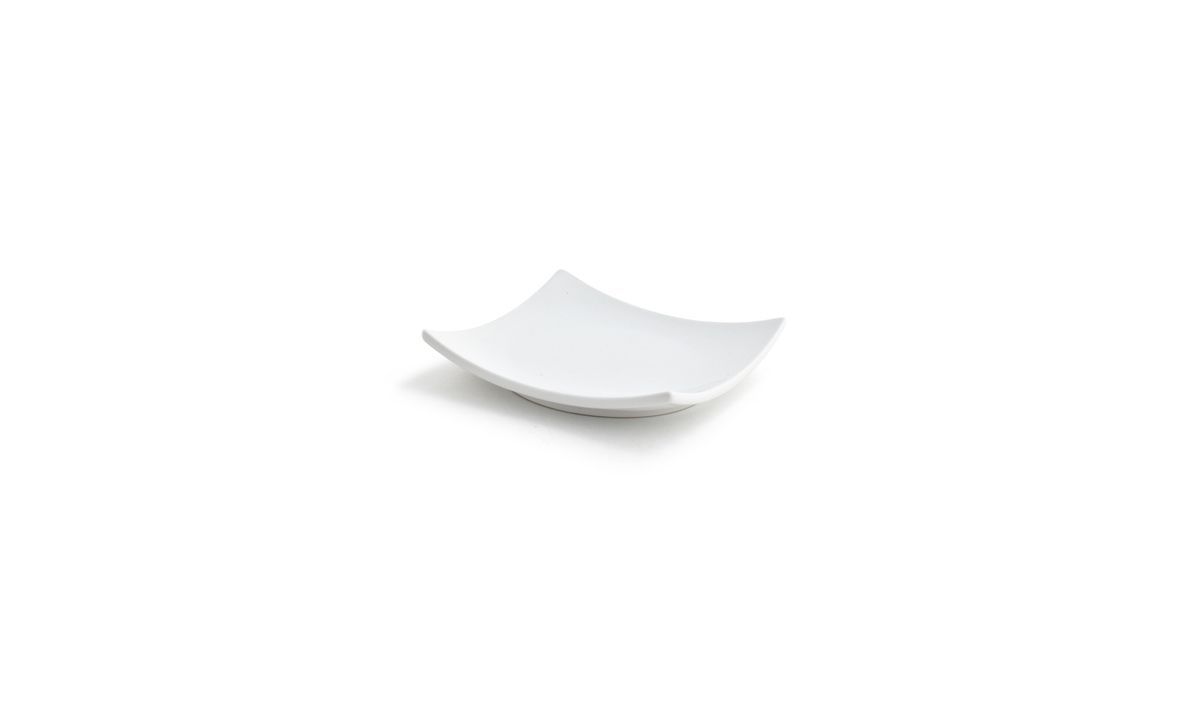 5" Square Origami® Dish - White