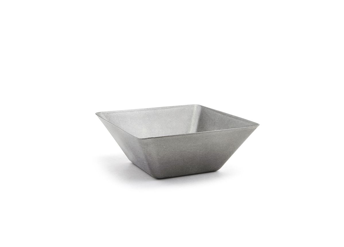 5.5" Square Stainless Bowl - 21 oz - Antique