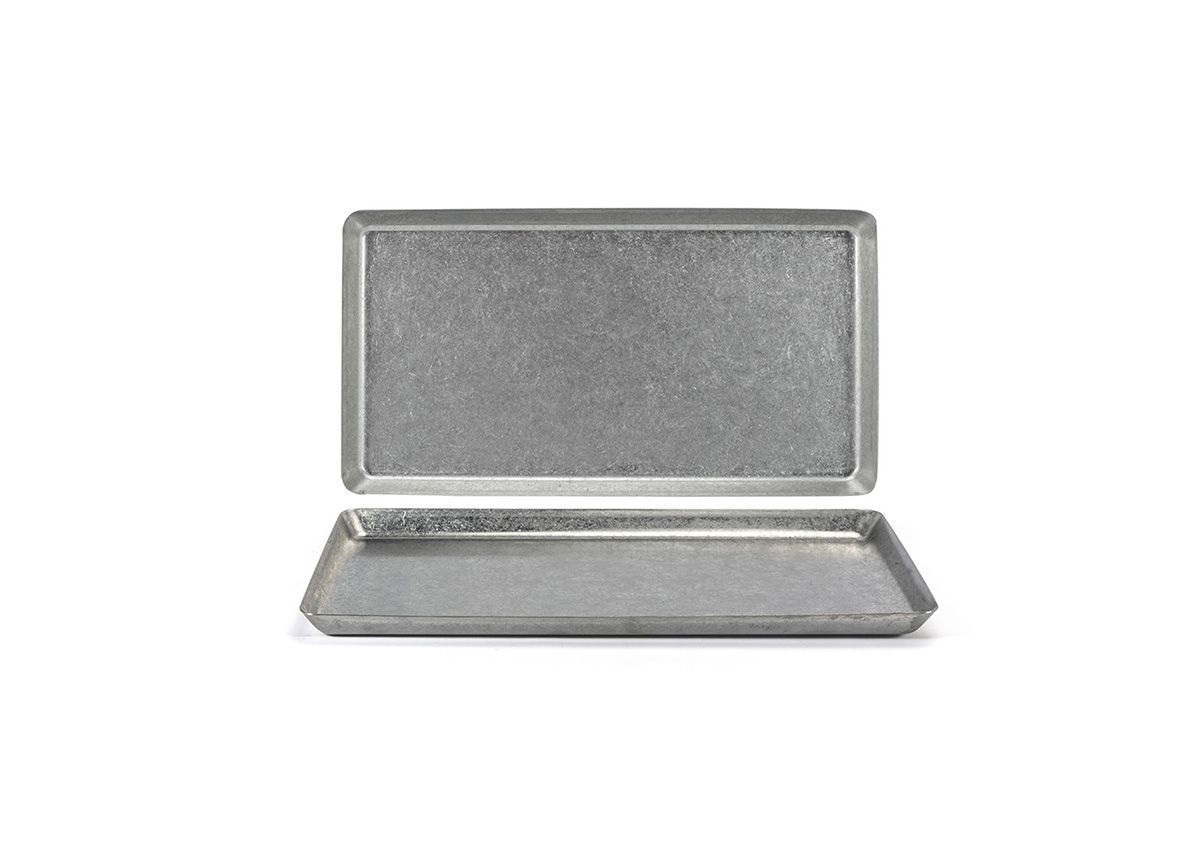 12.5" x 8.25" Stainless Tray - Antique