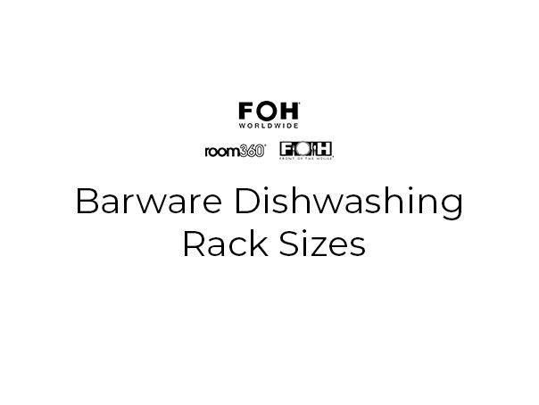 Barware Dishwashing Rack Sizes