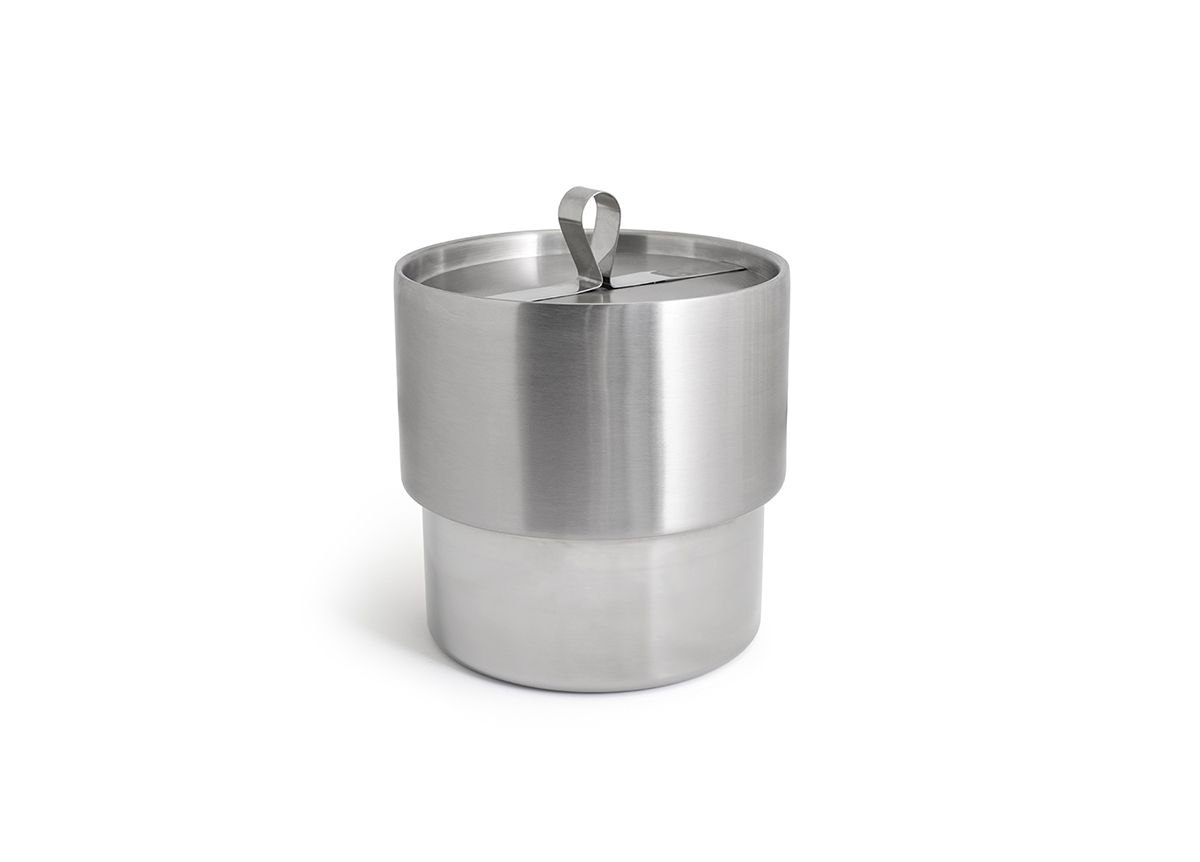 2.5 qt Round Stainless Ice Bucket - Brushed/Mirrored