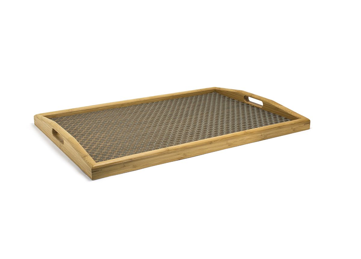 26" x 18" Bali Curved Handled Room Service Tray