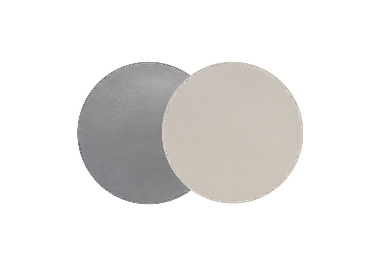 Alfombrilla London redonda London de 30 cm - Gris humo/Piedra