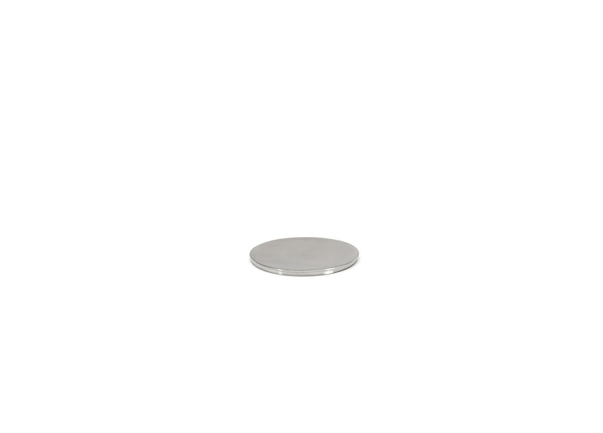 Round Brushed Soho Stainless Lid - Silver