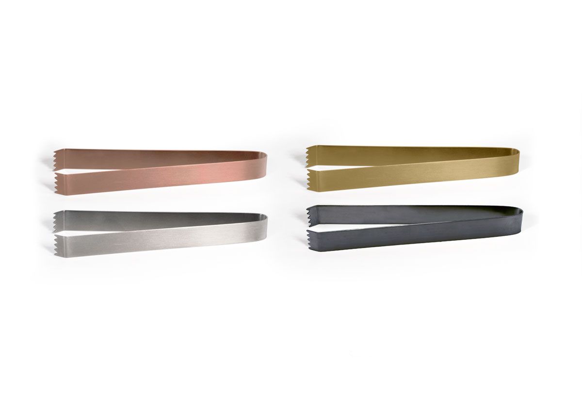 7" Brushed Stainless Tongs