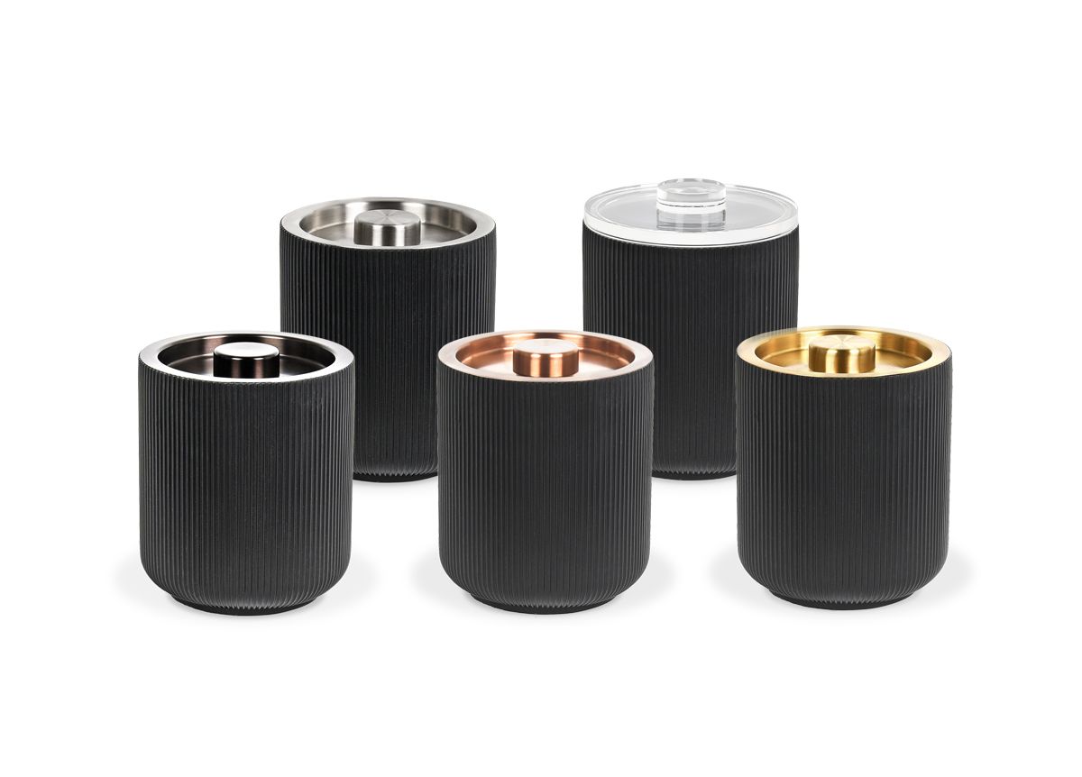 2 qt Round Casablanca Ice Bucket - Onyx