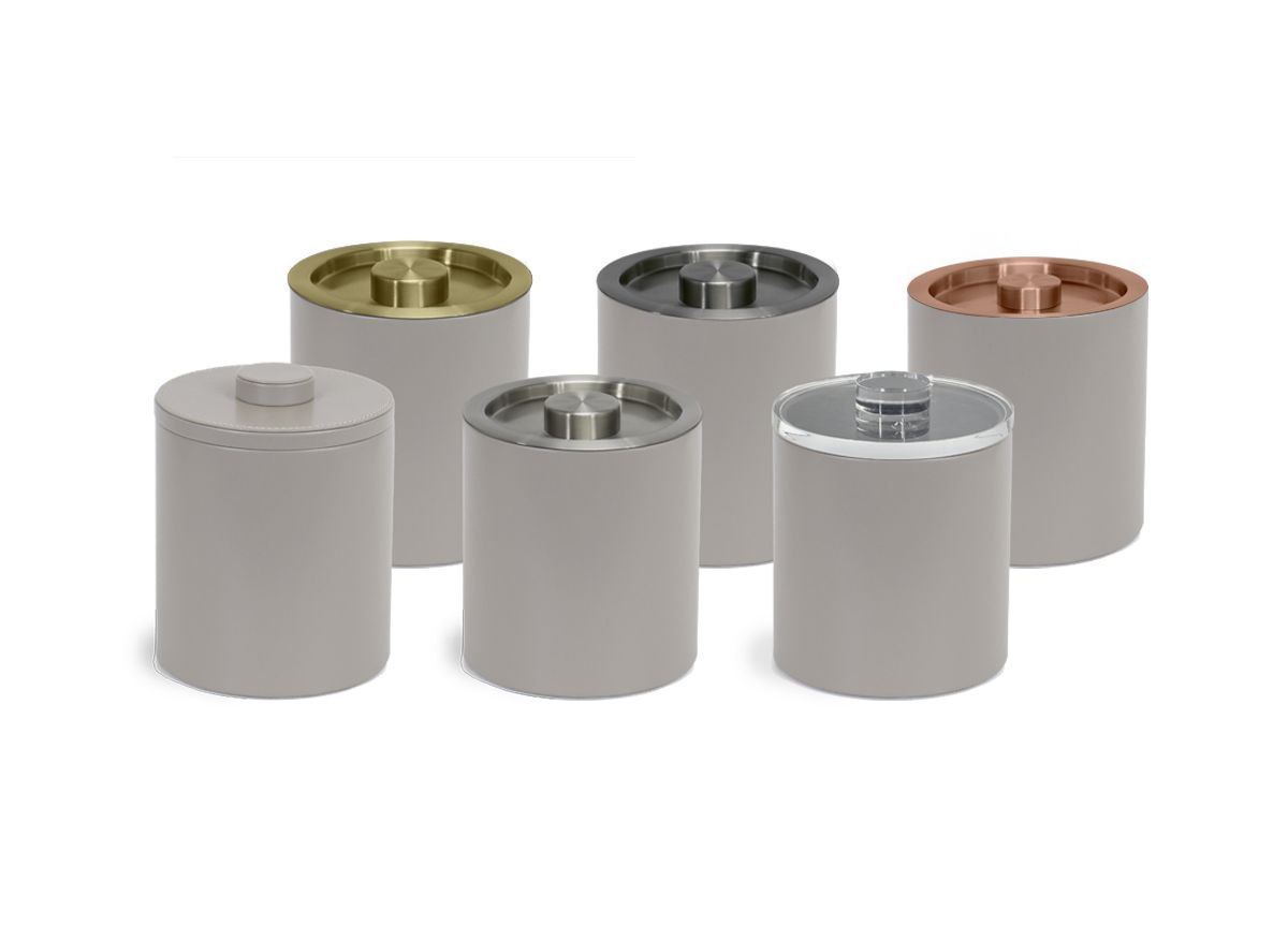 2 qt Round London Ice Bucket - Stone with Lid