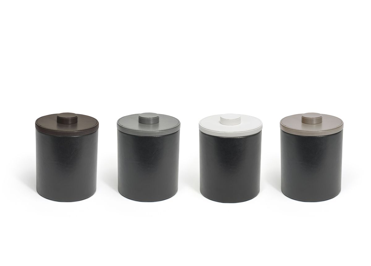 2 qt Round London Ice Bucket - Black with Lid