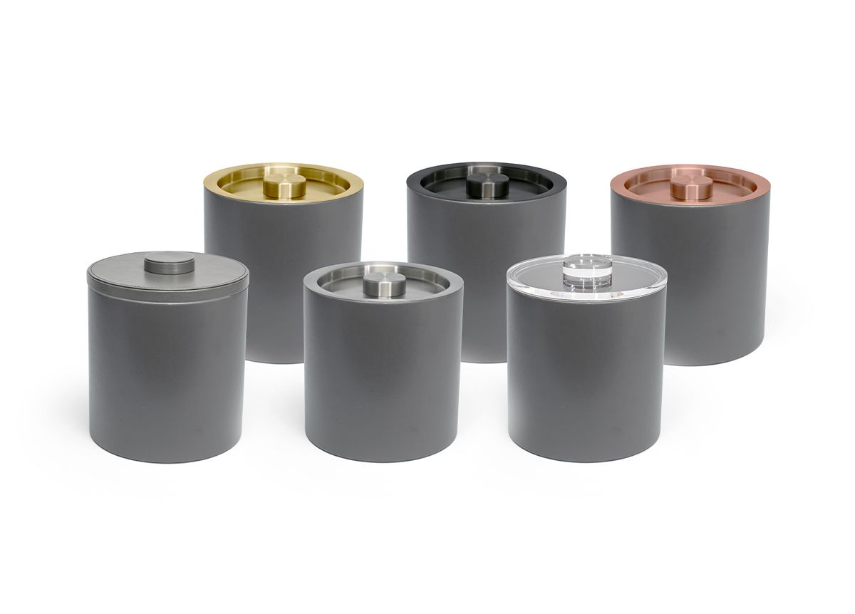 3.5 qt Round London Ice Bucket - Smoke