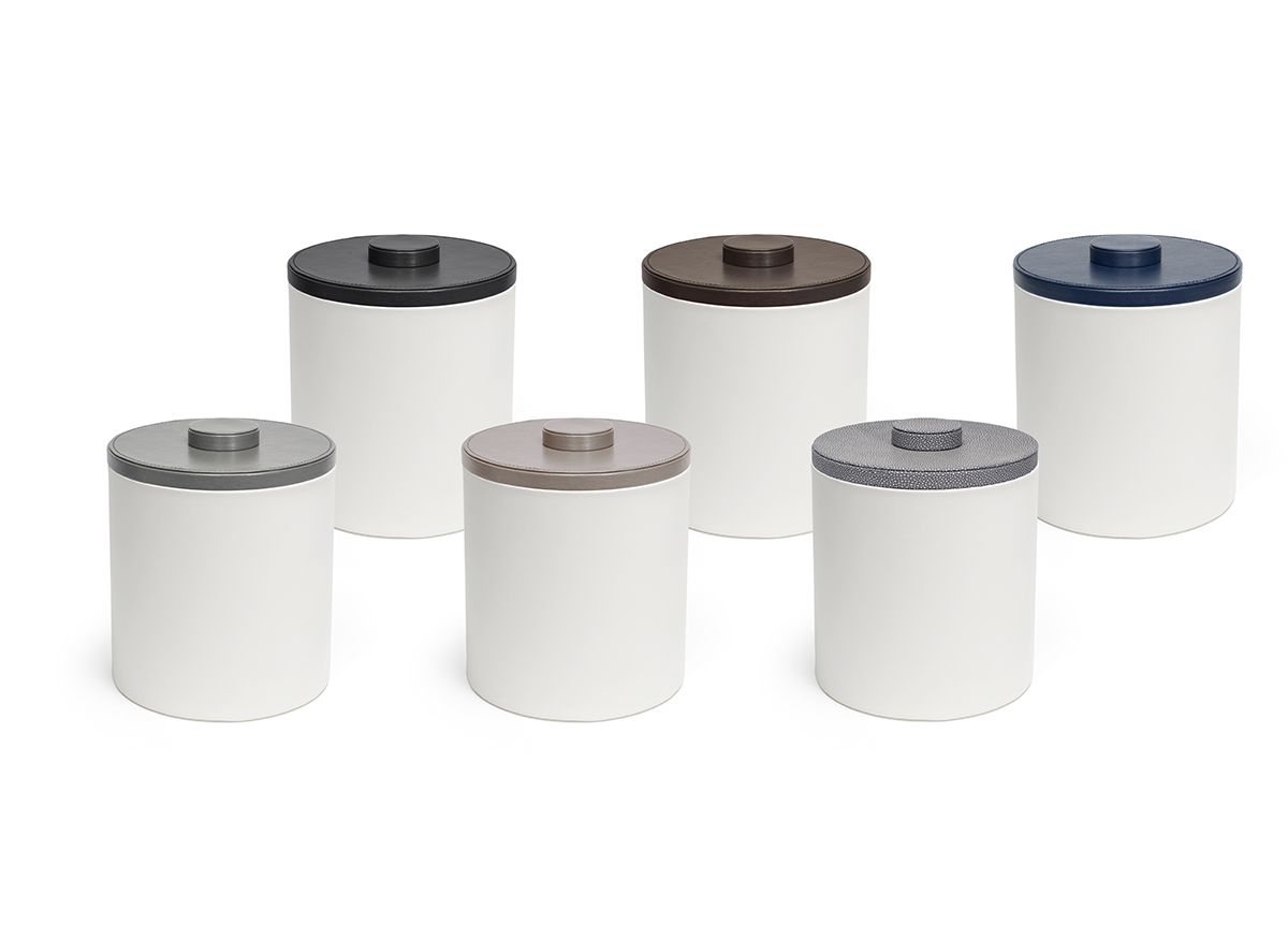 3.5 qt Round London Ice Bucket - White with Lid