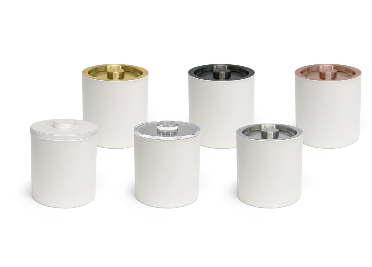 3.5 qt Round London Ice Bucket - White with Lid