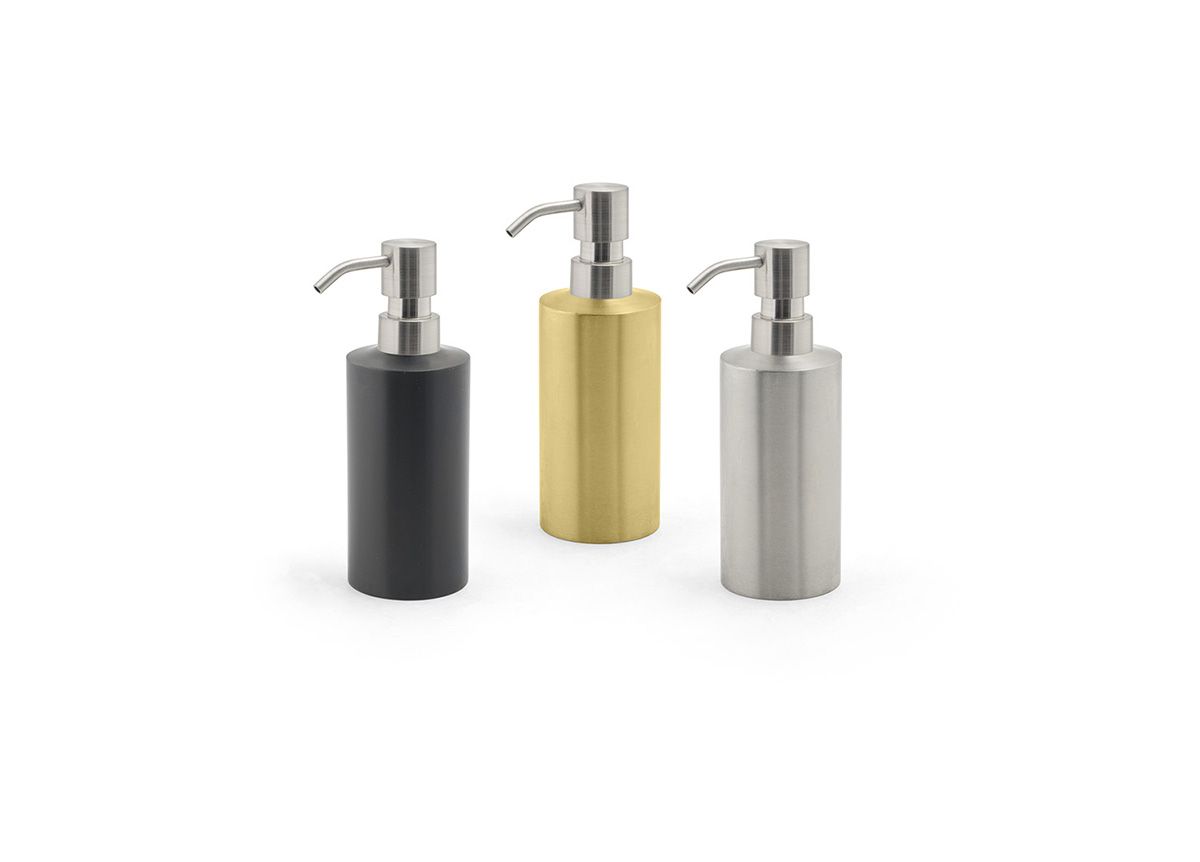 12 oz Brushed Stainless Pump - with Mirrored Top