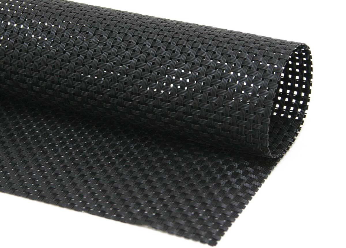 Alfombra Metroweave® de tejido trenzado, 40,6 cm x 30,5 cm - Negro