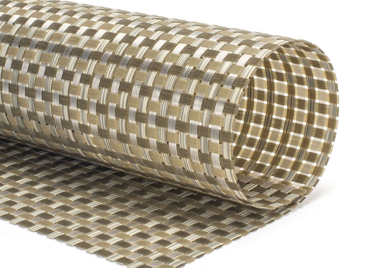 16" x 12" Metroweave® Large Basketweave Mat - Tan